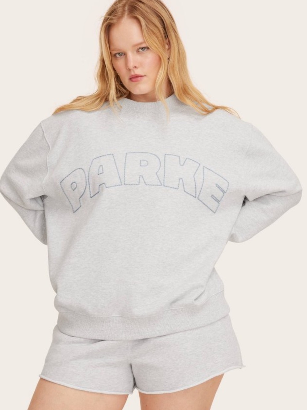 nwt parke x target gray mockneck pullover sweater xxs/xs - Picture 3 of 6